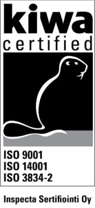 Paakkilan Konepaja – Kiwa Inspecta -sertifioitu ISO 9001, ISO 14001 ja ISO 3834-2